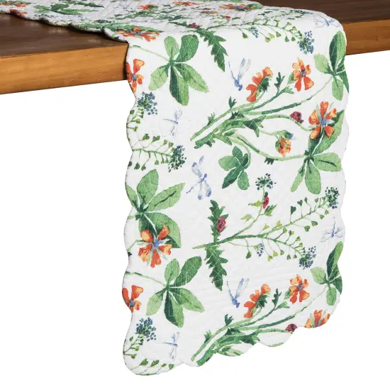 Clover Bug Floral Table Runner 14" x 51" {3}