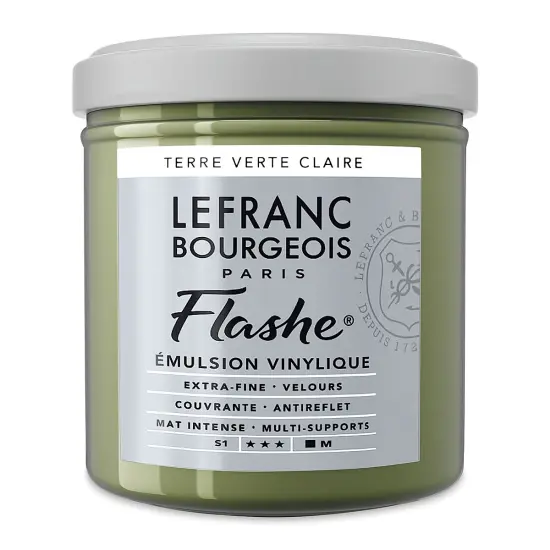 Lefranc & Bourgeois Flashe Vinyl Paint - Light Green Earth, 125 ml jar {2}