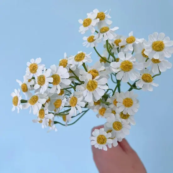 12Pcs Artificial Daisy Flowers Small Daisy Flowers, White Fake Daisies Wild Flowers for Party, Home, Wedding Decor {5}