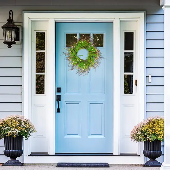 Northlight Burrs and Brush Artificial Floral Spring Wreath, Green and Yellow - 18-Inch {4}