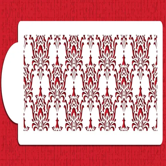 4-Inch Filigree Damask Cake Stencil | C581 by Designer Stencils | Cake Decorating Tools | {2}