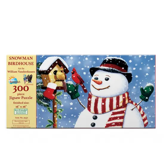 Sunsout Snowman/Birdhouse 300 pc Christmas Jigsaw Puzzle 30471 {4}