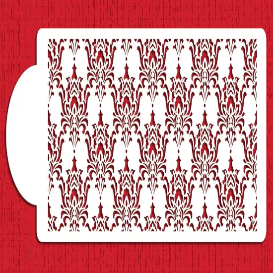 Filigree Damask Cake Stencil Side #4 | C554 by Designer Stencils | Cake Decorating Tools | Baking Stencils for Royal Icing, Airbrush, Dusting Powder | Reusable Plastic Food Grade Stencil for Cakes | Easy to Use & Clean Cake Stencil {3}