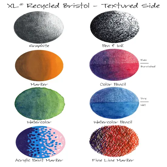 Canson XL Recycled Bristol Paper Pad 11"X14"-25 Sheets {3}