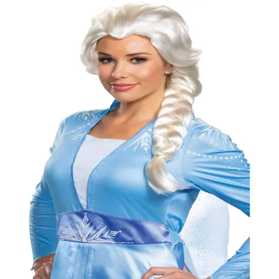 Womens Frozen 2 Elsa Wig Costume Accessory {1}