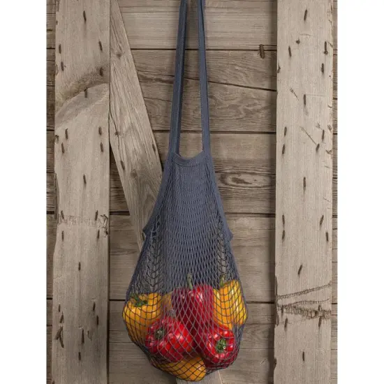Errand String Bag - Blue Shoulder Handle {3}