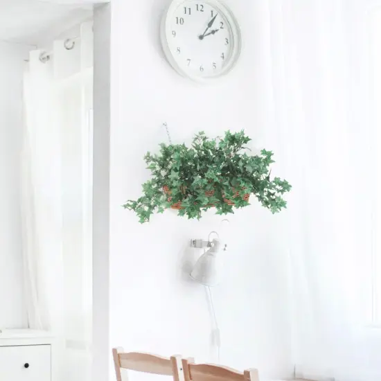 13" Mini Green English Ivy Bush - 176 Lifelike Silk Leaves, Perfect for Home, Office & Garden Décor - Year-Round Accent, Floral Home by Artificial Flowers {5}