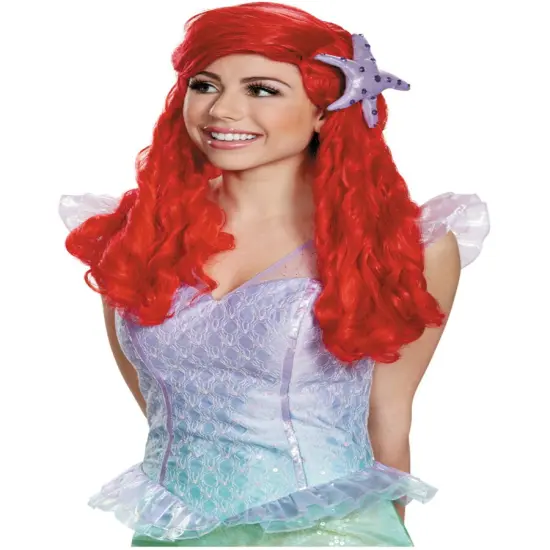 Adult's Ultra Prestige Disney Princess Ariel The Little Mermaid Wig Accessory {1}