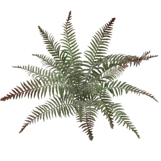 20" Frost River Fern Bush &ndash; Dusty Silk Faux Plant for Indoor & Outdoor Home & Office Decor {2}