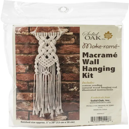 Solid Oak Macrame Wall Hanging Kit-Celtic Braids {1}