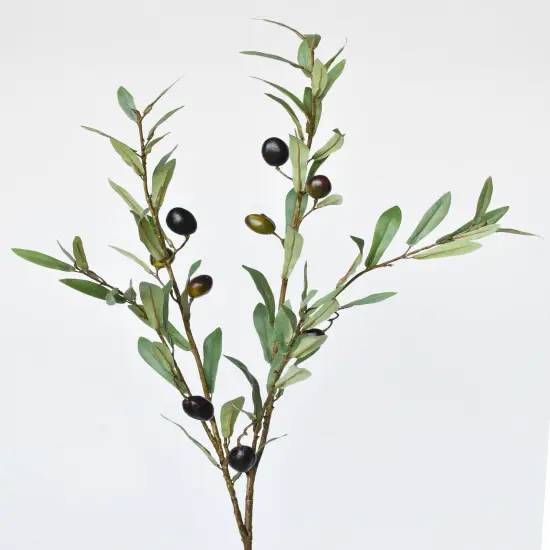 39" Faux Green Olive Stem {2}