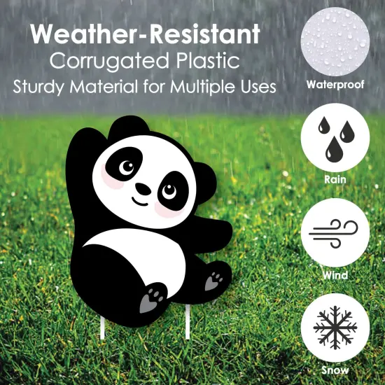 Big Dot of Happiness Party Like a Panda Bear - Lawn Decorations - Outdoor Baby Shower or Birthday Party Yard Decorations - 10 Piece {6}