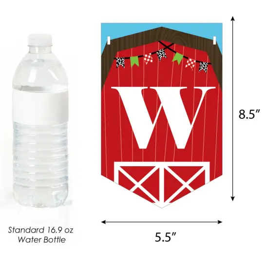 Big Dot of Happiness Farm Animals - Baby Shower Bunting Banner - Barnyard Party Decorations - Welcome Baby {4}