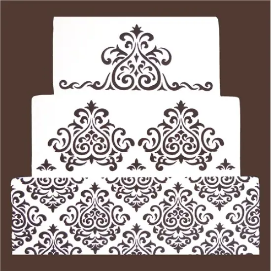 Elaine's Cake Stencil Tier #2 | C593 by Designer Stencils | Cake Decorating Tools | {2}