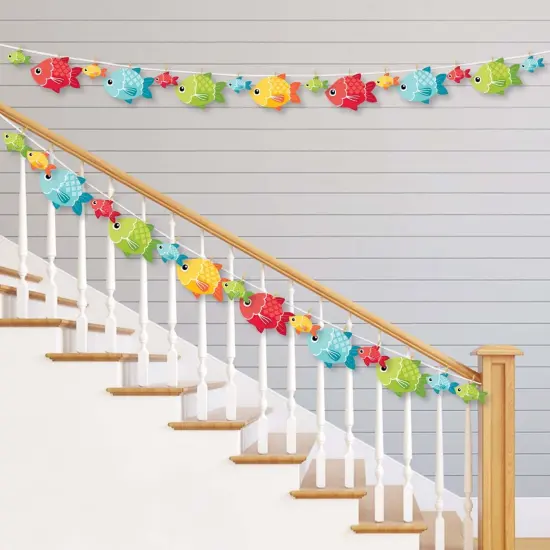 Big Dot of Happiness Let's Go Fishing - Fish Themed Birthday Party or Baby Shower DIY Decorations - Clothespin Garland Banner - 44 Pieces {3}