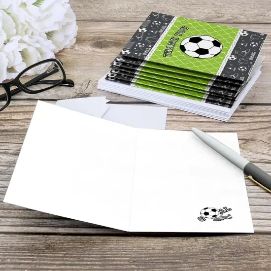 Big Dot of Happiness Goaaal - Soccer - Baby Shower or Birthday Party Thank You Cards (8 Count) {6}