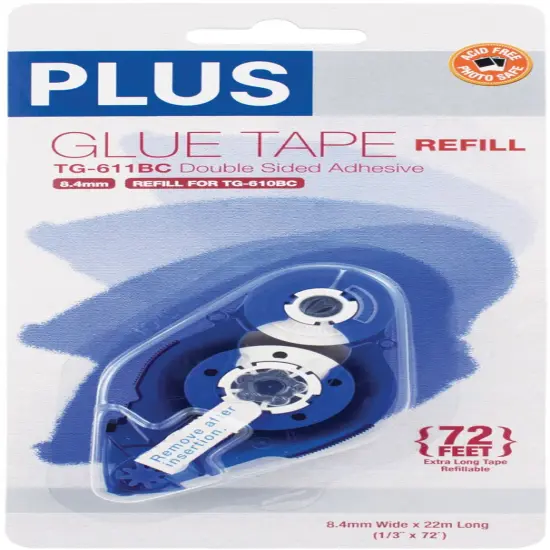 Plus High Capacity Glue Tape Refill-.33"X72', For Use In 610BC {1}