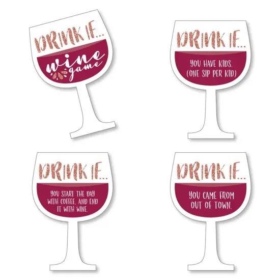 Big Dot of Happiness Drink If Game - But First, Wine - Wine Tasting Party Game - 24 Count {1}