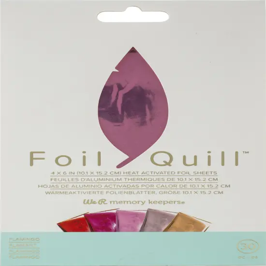We R Foil Quill Foil Sheets 4"X6" 30/Pkg-Flamingo {1}