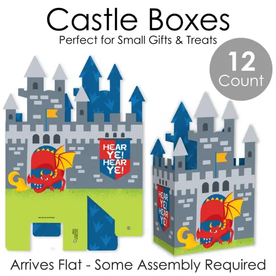 Big Dot of Happiness Calling All Knights and Dragons - Medieval Party or Birthday Party Favor Gift Boxes - Castle Boxes - Set of 12 {7}