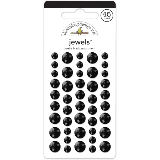 Doodlebug Adhesive Jewels 6mm, 8mm & 10mm 45/Pkg {1}