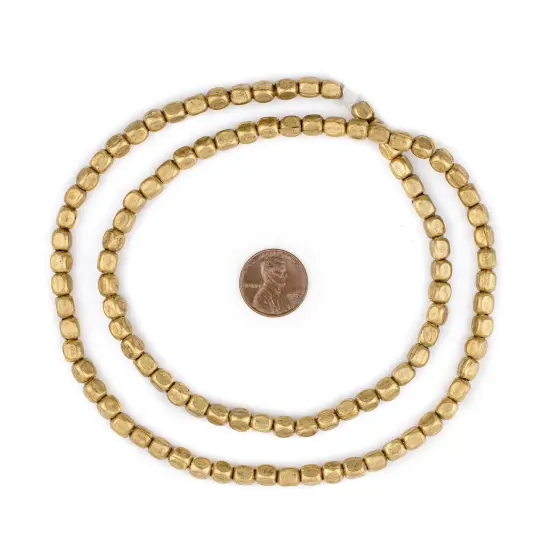 The Bead Chest Brass Rounded Rectangle Beads (6x5mm) {2}