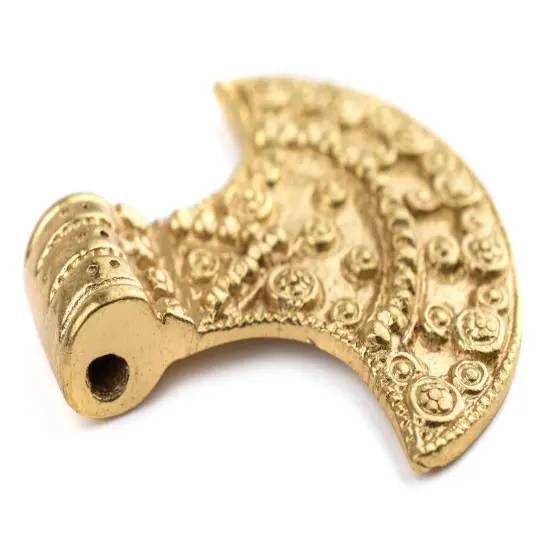 TheBeadChest Brass Patterned Shield Pendant (50x50mm) {3}