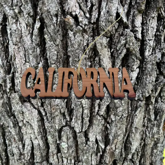 California - Cedar Ornament {2}