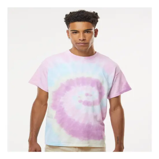 Colortone&reg; Multi-Color Tie-Dyed Crewneck Short Sleeve T-Shirt Jellybean {1}