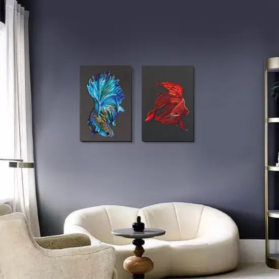 Bead Embroidery Kit - Blue gold {5}