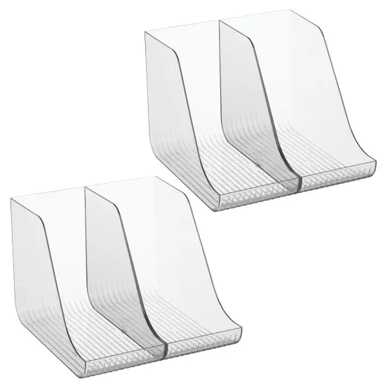 mDesign Plastic Divided Beverage Can Storage Dispenser, Kitchen {4}