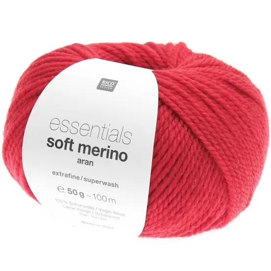 Essentials Soft Merino Aran by Universal Yarn - 100% Wool Yarn - 42 Colors 83 lipstick red {1}