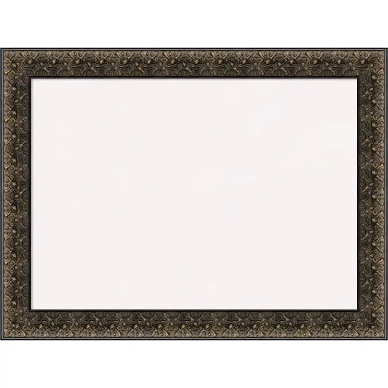 Intaglio Embossed Black Wood Framed Corkboard, White Cork {1}