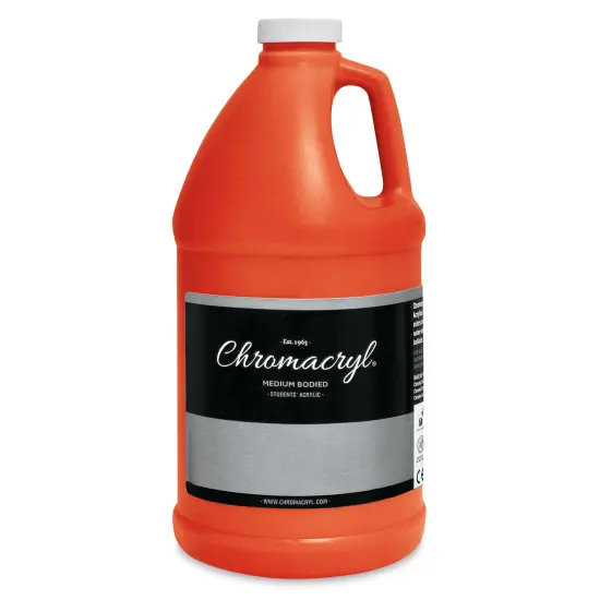 Chromacryl Students' Acrylics - Neon Orange, 64 oz bottle {1}