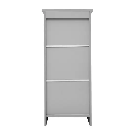 Merrick Lane Vigo Bathroom Storage Cabinet with Adjustable Cabinet Shelf, Upper Open Shelf, and Magnetic Closure Door White {10}