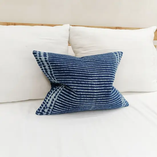 MTN Pillow Cover Indigo Blue Pillow Cover Pillow Cover Boho Pillow Cover {4}