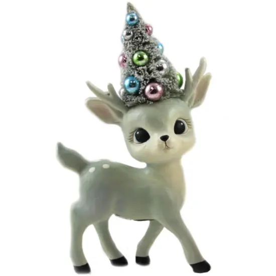 Aqua Reindeer with Tree 6.5" {1}