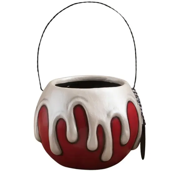 Large Red Apple White Poison Bucket 9" {2}
