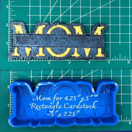 Mom silicone freshe mold for rectangle cardstock {1}