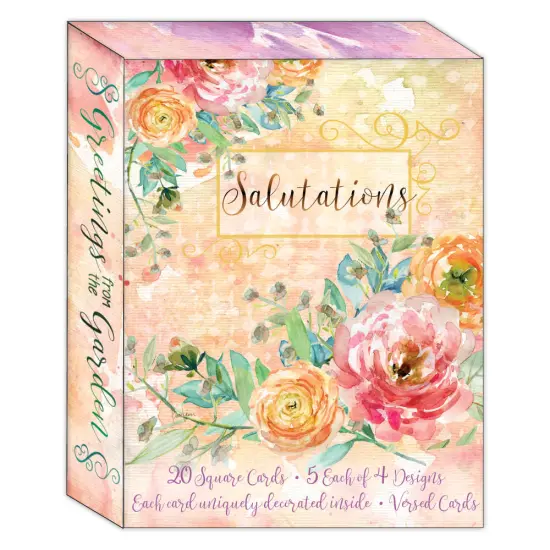 Greetings from the Garden - Boxed Greeting Card Assortment - 20 Cards & 20 Envelopes {2}