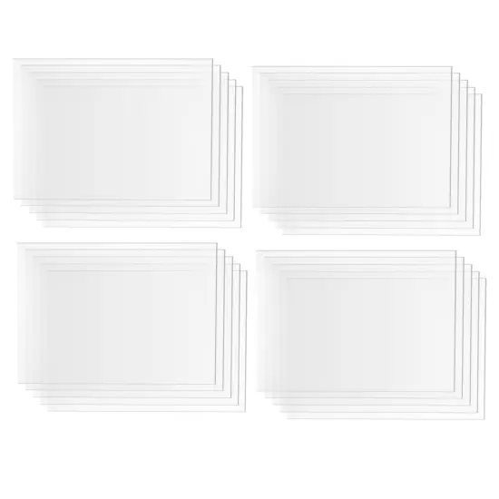 CraftyBook 5x7 Acrylic Sheet - 20pk 3mm Clear Glass Acrylic Invitation Blanks {1}
