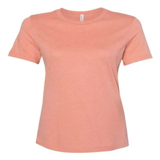 BELLA + CANVAS&reg; Women&rsquo;s Relaxed Fit Short Sleeve Heather CVC Tee Heather sunset {1}