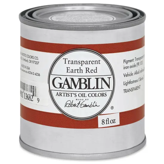 Gamblin Artist's Oil Color - Transparent Earth Red, 8 oz Can {2}