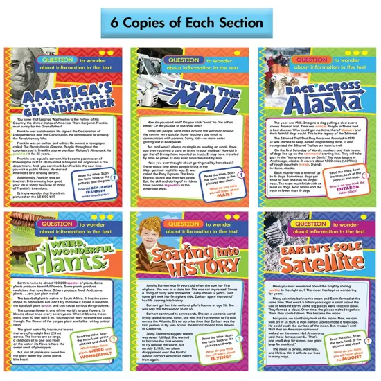 Carson Dellosa Ready to Go: Question Guided Reading Set, Grades 3-4 Resource Book With 36 Nonfiction Leveled Readers, Discussion Guides, Prompts, and More {2}