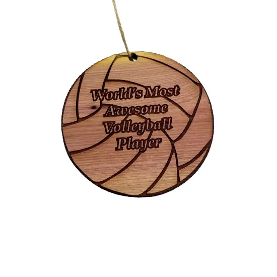 Volleyball Worlds most awesome Volleyball Player - Cedar Ornament {3}