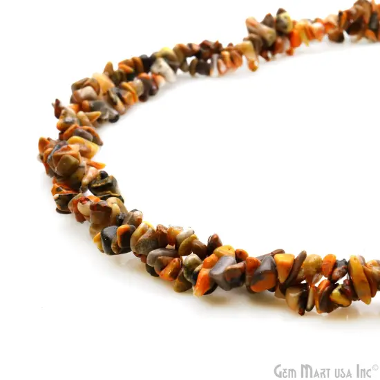 Bumble Bee Chip Beads, 34 Inch, Natural Chip Strands, Drilled Strung Nugget Beads, 3-7mm, Polished, GemMartUSA (CHBB-70001) {5}