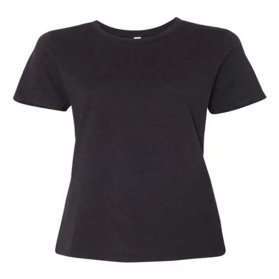 BELLA + CANVAS&reg; Women&rsquo;s Relaxed Fit Short Sleeve Heather CVC Tee Black heather {1}