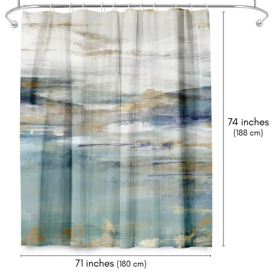 Americanflat 71" x 74" Shower Curtain, Upon a Clear II by PI Creative Art {2}