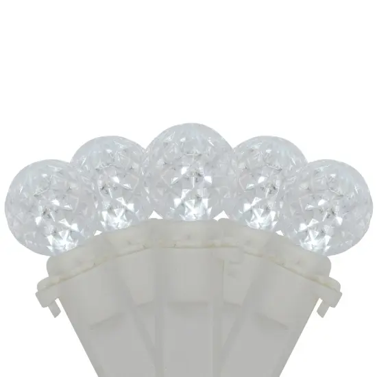 Northlight LED G12 Berry Christmas Lights - Pure White - 16' White Wire - 50ct {1}