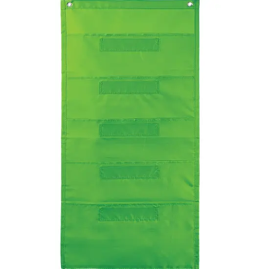 Carson Dellosa 14" x 47" Lime Green Hanging File Folders Storage Pocket Chart, 10 Pocket Paper Organizer for Games, Teacher Supplies for Homeschool, Classroom and Office Organization {2}